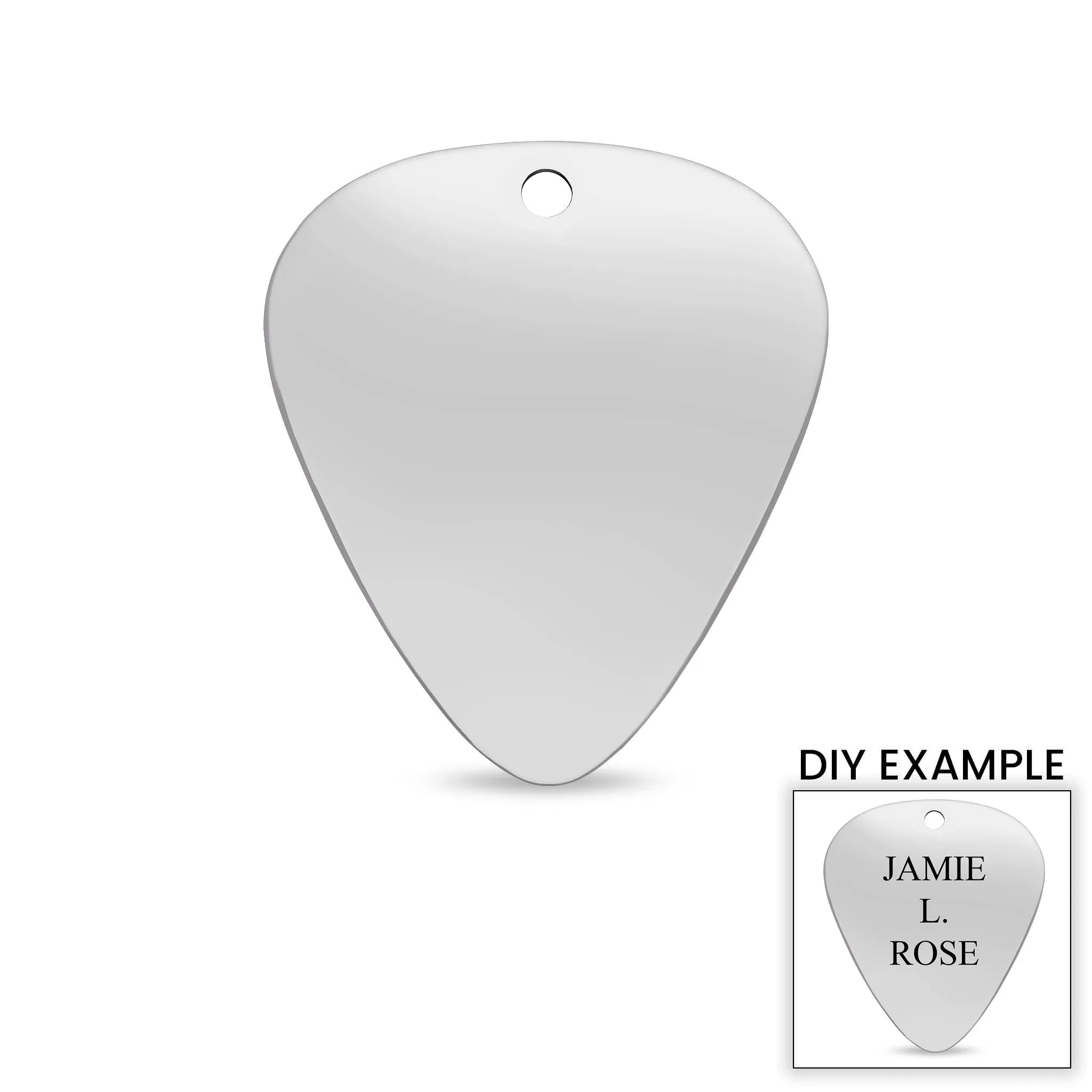 18K Gold PVD Blank Stainless Steel Guitar Pick Pendant / SBB0103