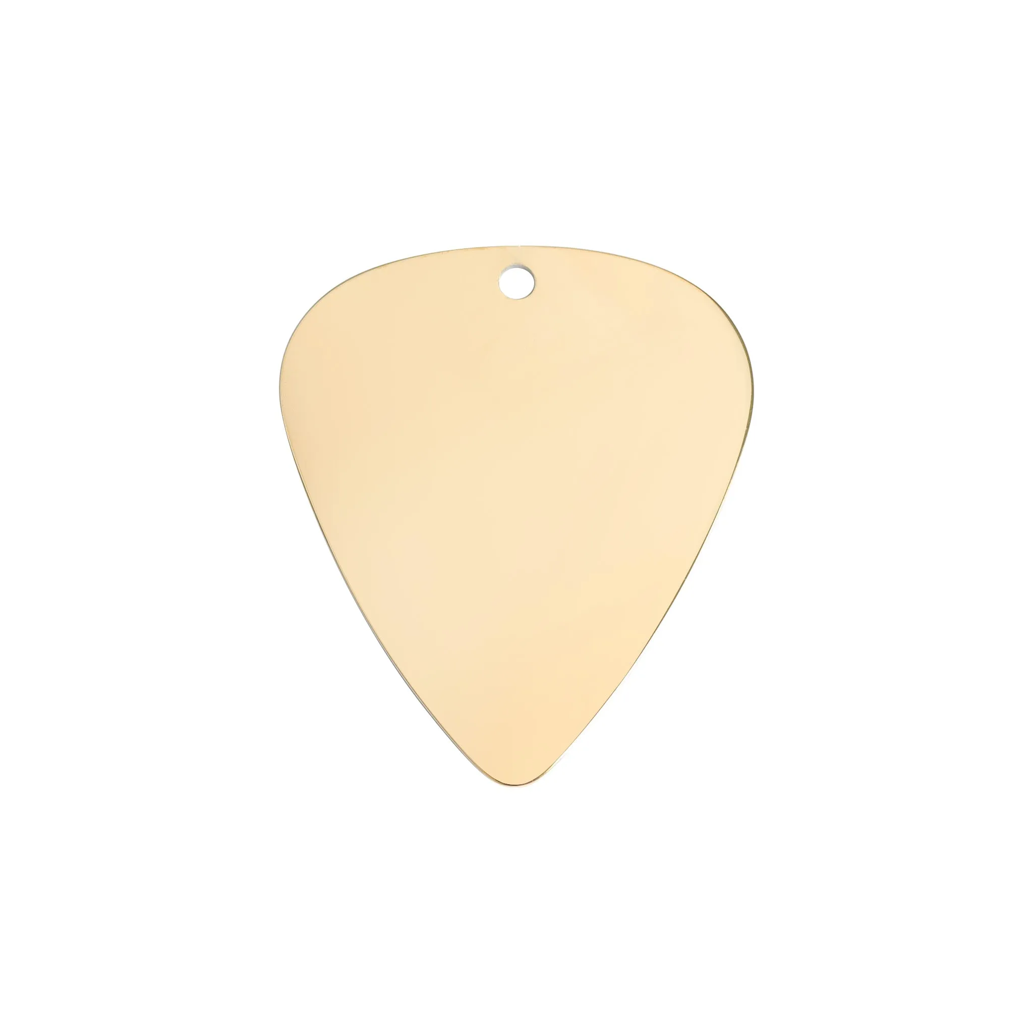 18K Gold PVD Blank Stainless Steel Guitar Pick Pendant / SBB0103