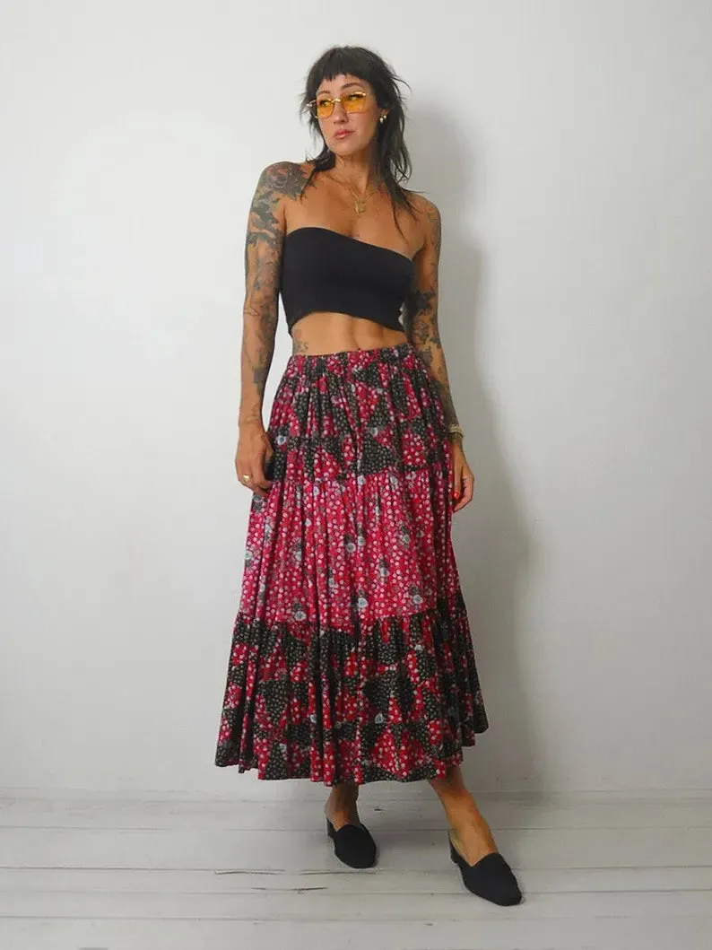 1970's Calico Patchwork Skirt