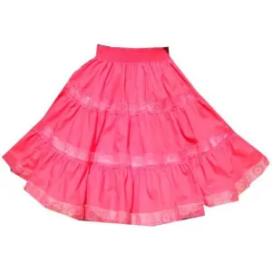 3 Tier Lace Square Dance Skirt