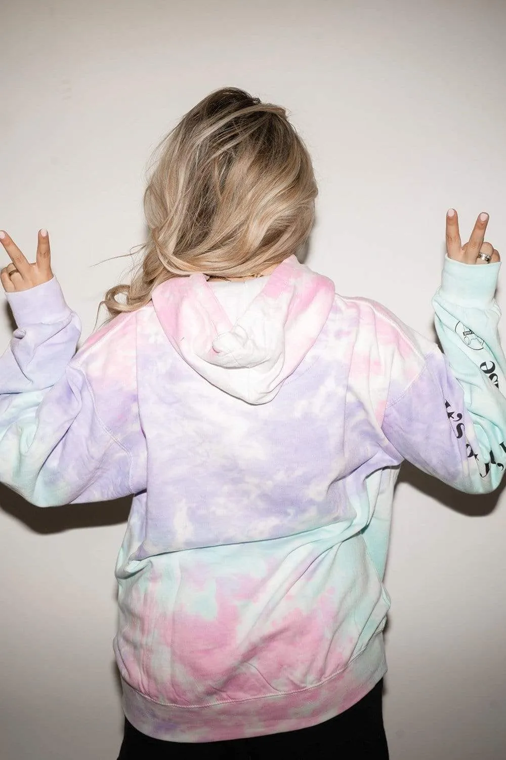 Adelaine Morin 'HOT MESS' PASTEL TIE DYE HOODIE