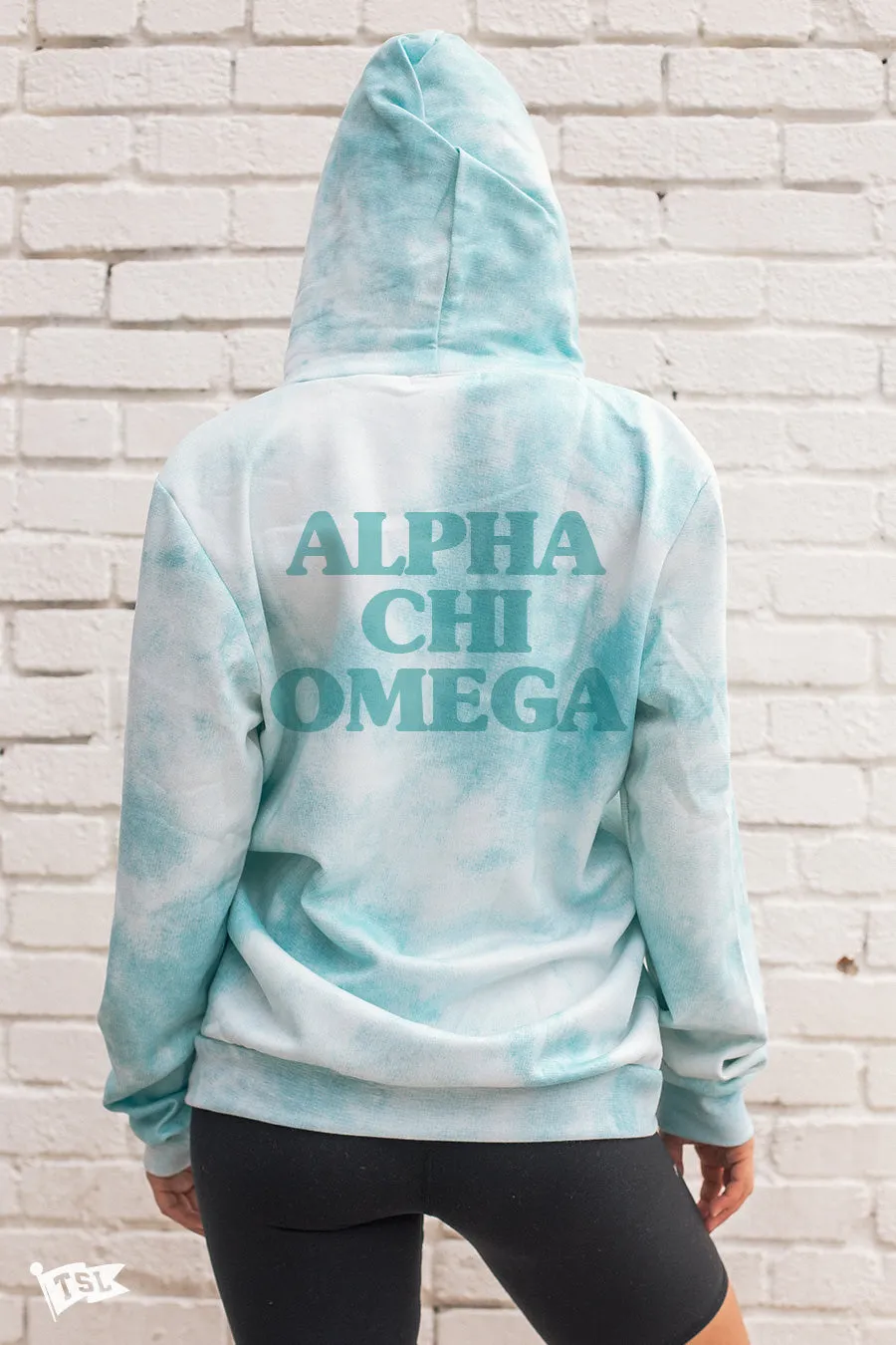 Alpha Chi Omega Digi-Tie Dye Hoodie