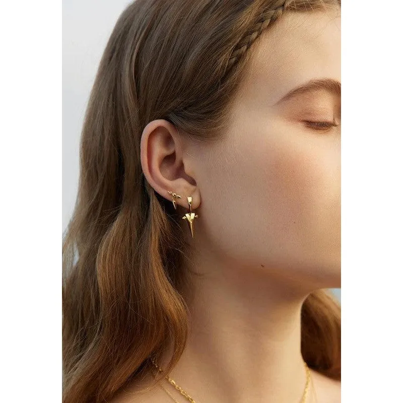 Ania Haie Gold Point Huggie Hoop Earrings