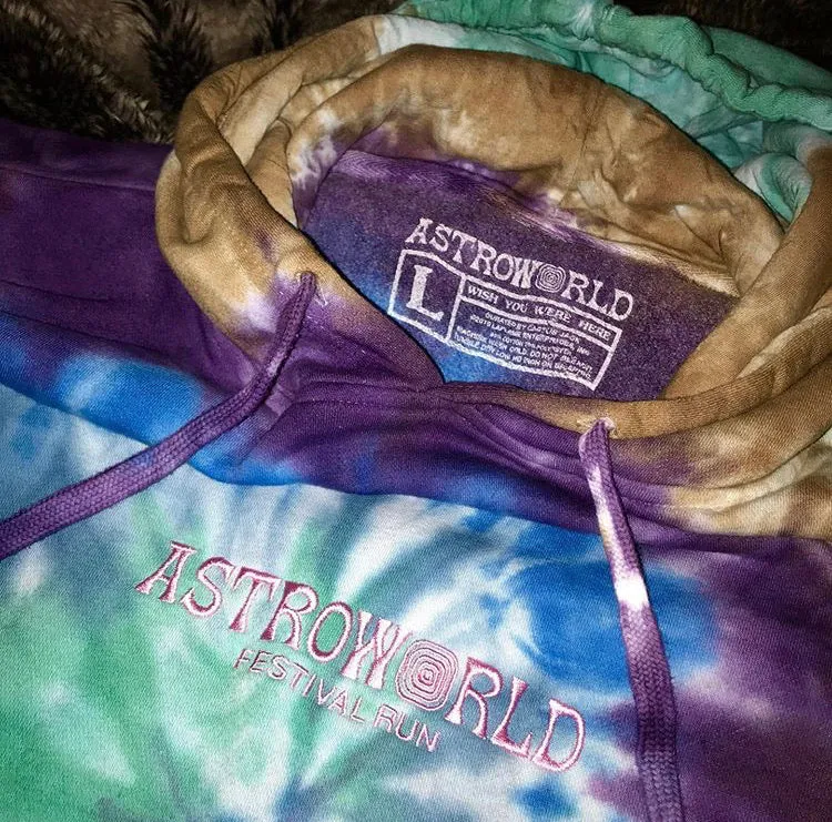 Astroworld Festival Run 2019 Tie Dye Hoodie