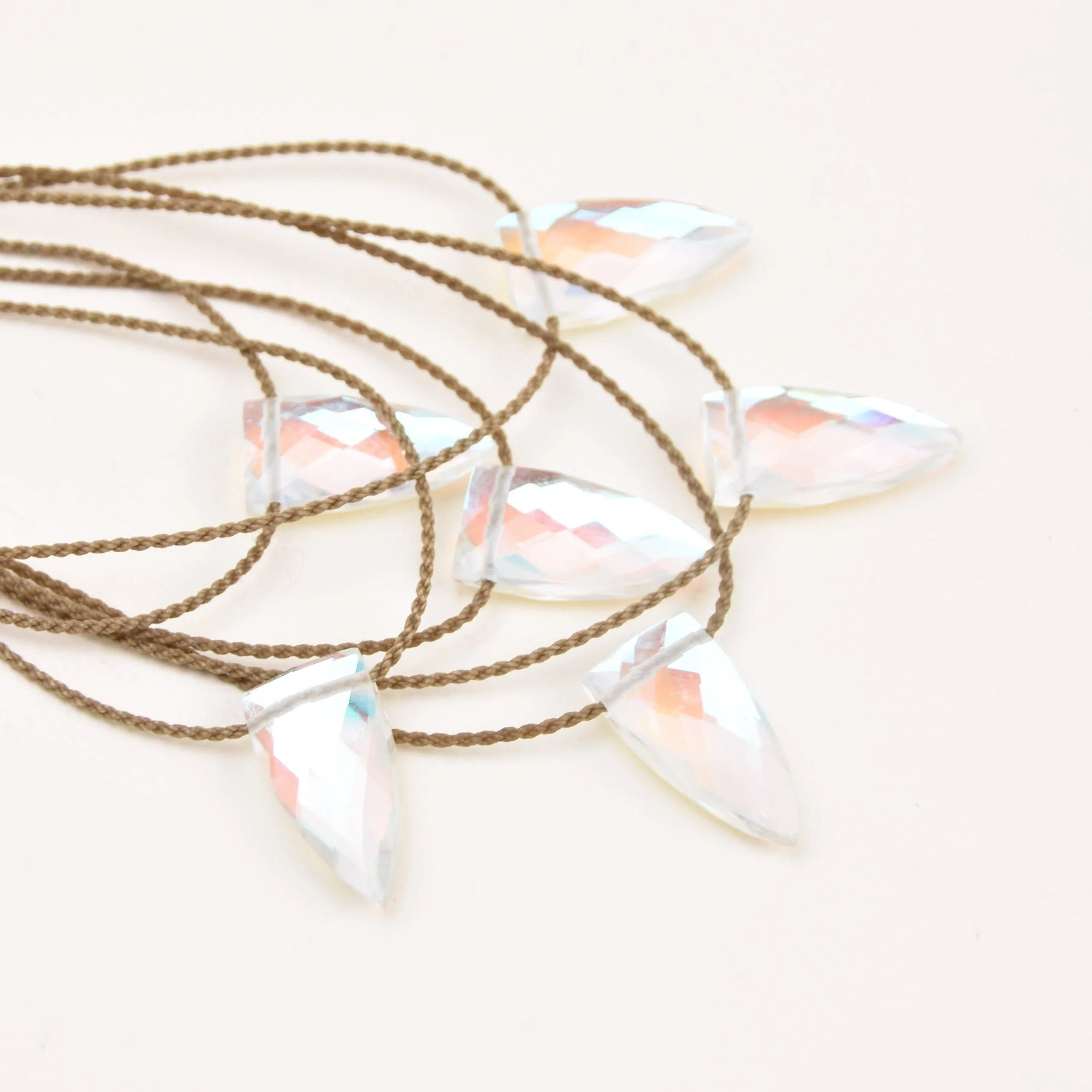 Aurora Quartz Pyramid Necklace