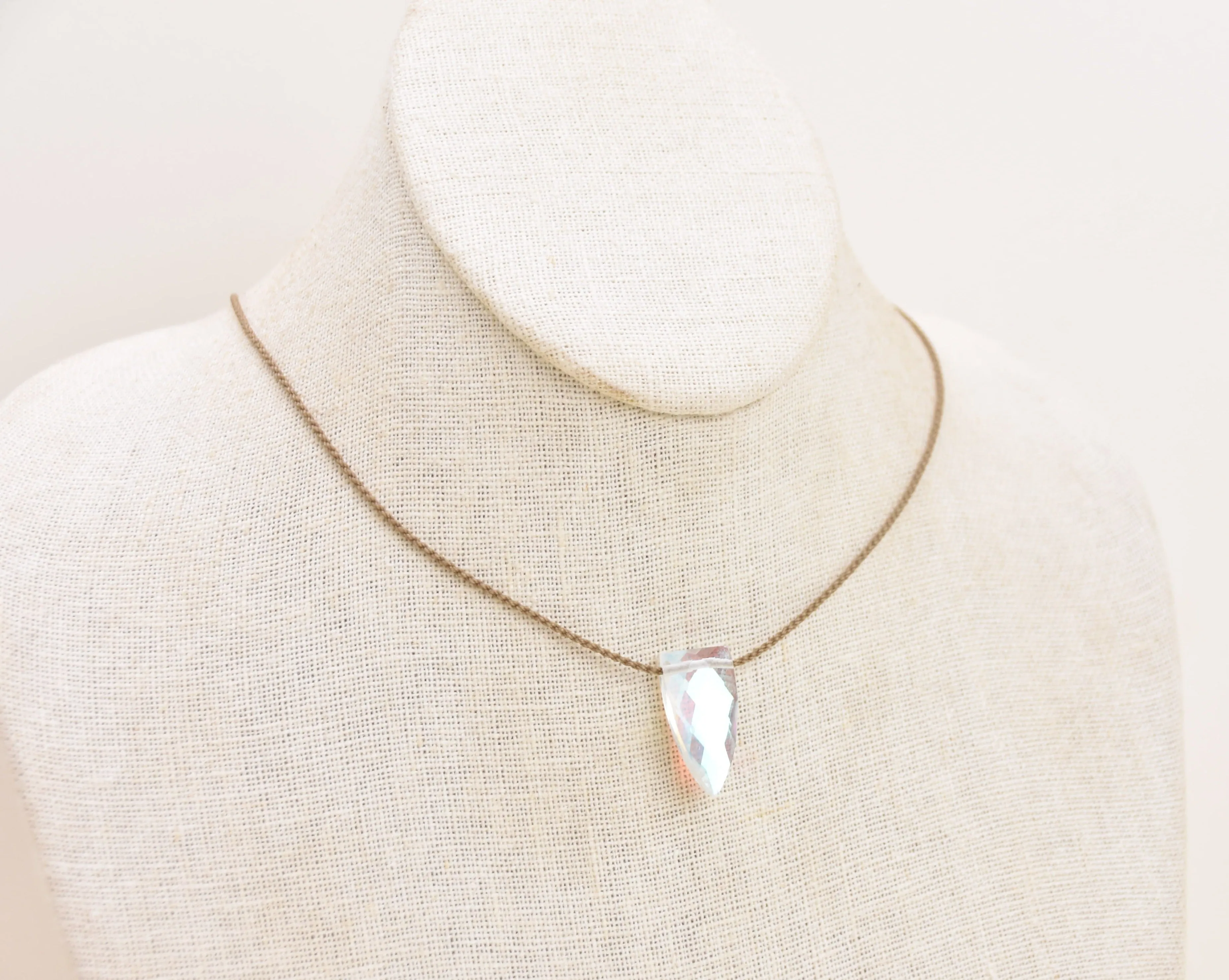 Aurora Quartz Pyramid Necklace