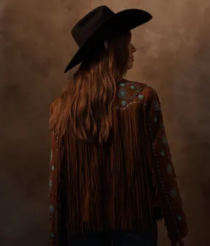 Beaded Fringe Jacket :: Brown