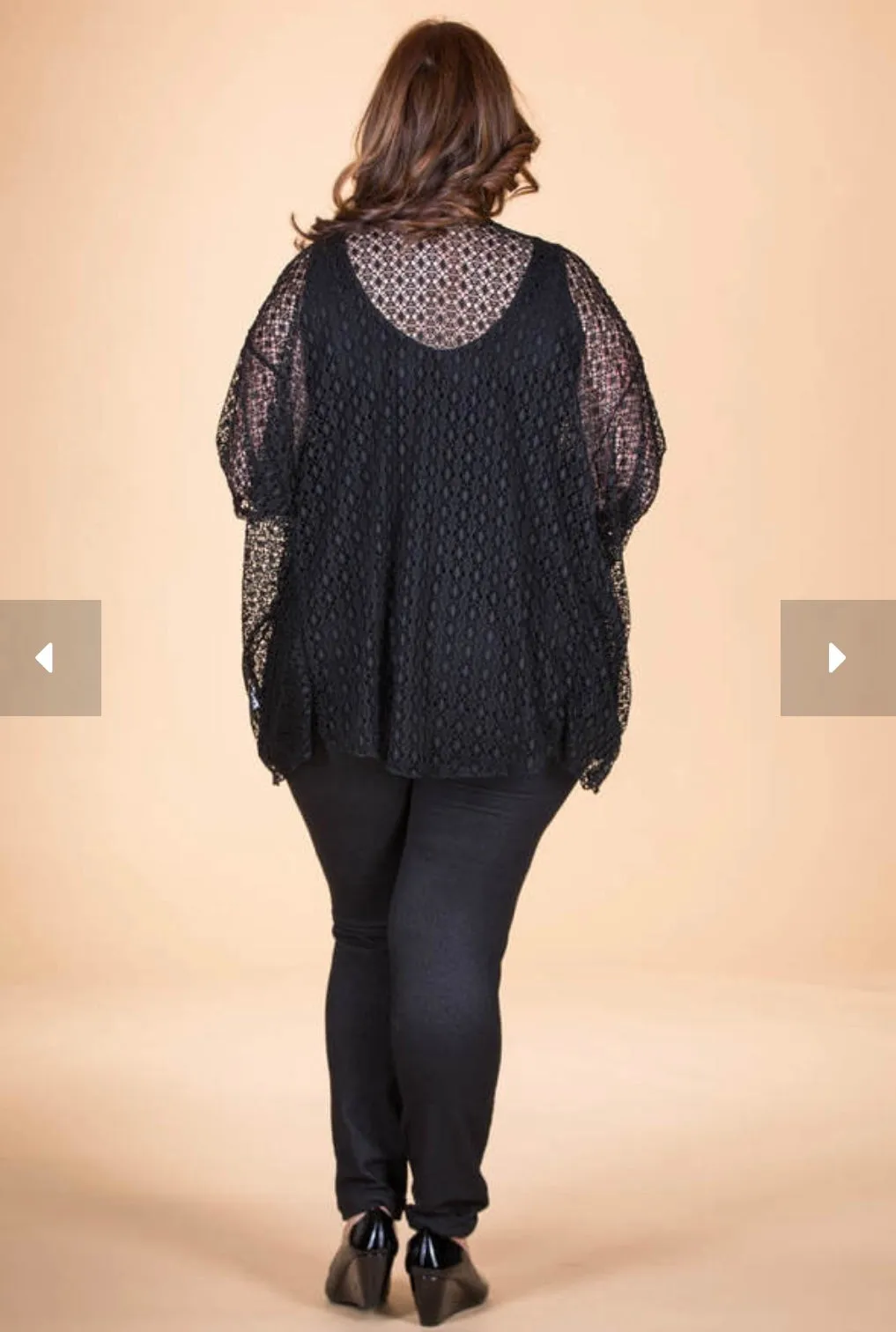 Black Crochet Poncho