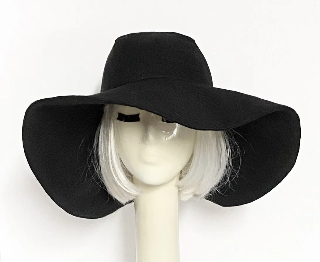 Black Linen Sun Hat