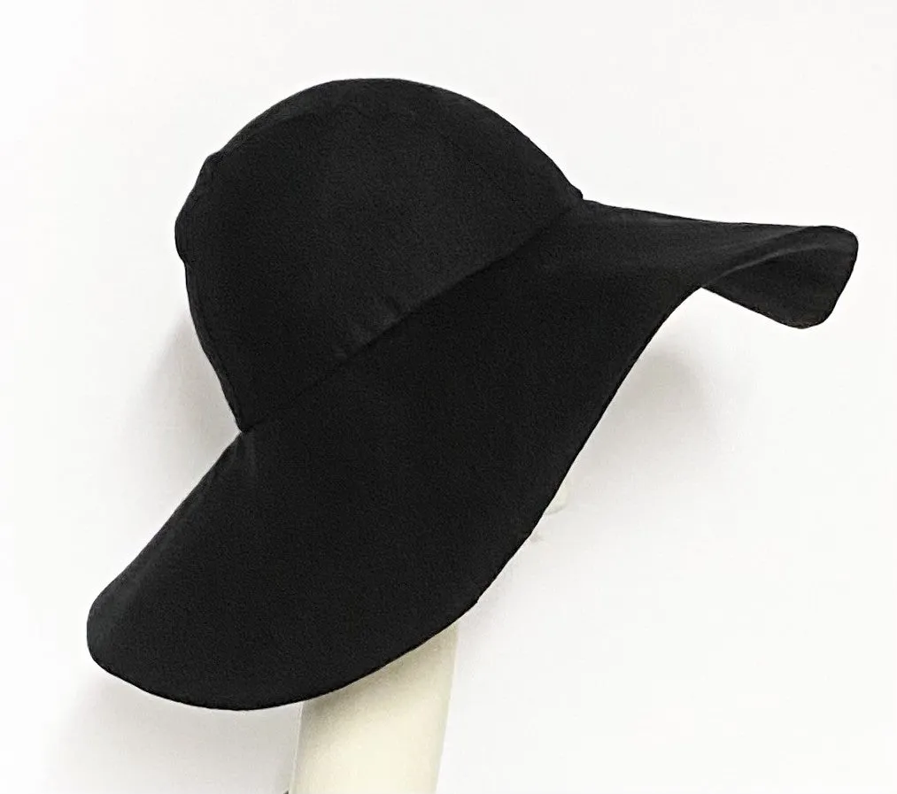 Black Linen Sun Hat