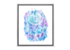 Blue and Purple Watercolour Dream Catcher | Canvas Wall Art Print