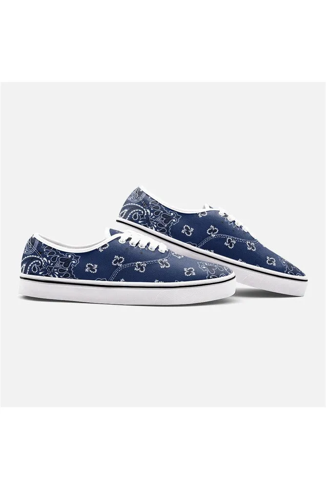 Blue Bandana Unisex Canvas Sneakers