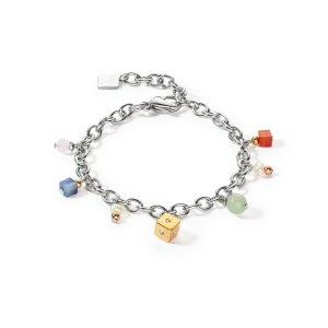 Boho bracelet freshwater pearls silver & multicolour