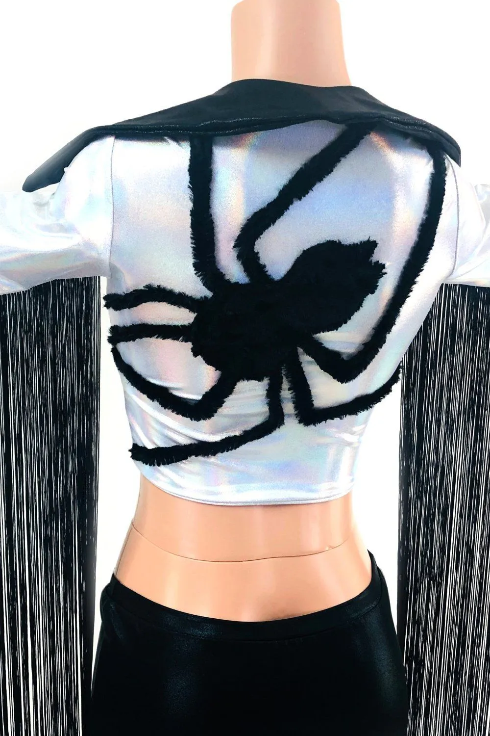 Boris the Spider Zipper Front Crop Jacket