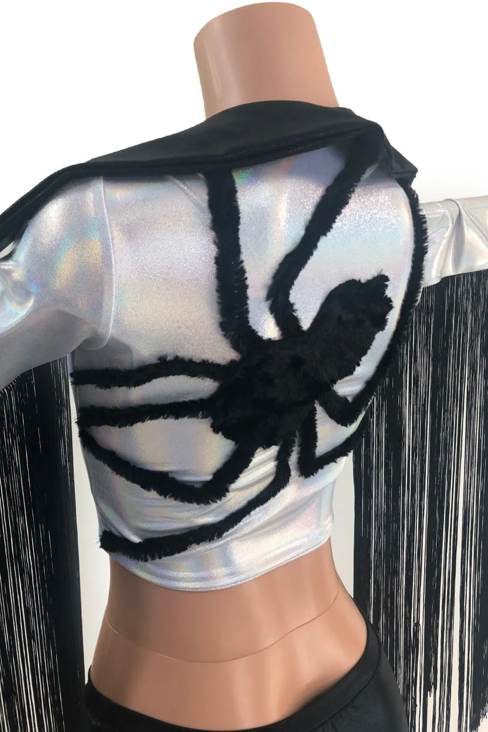 Boris the Spider Zipper Front Crop Jacket