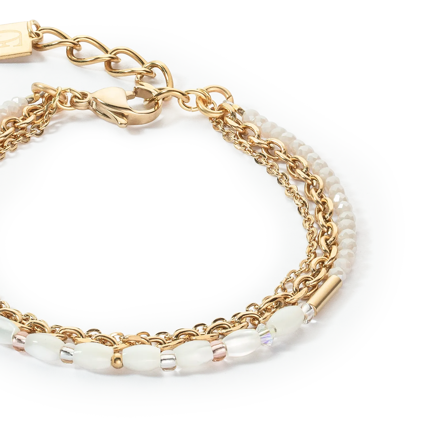 Brilliant Square Layer bracelet gold