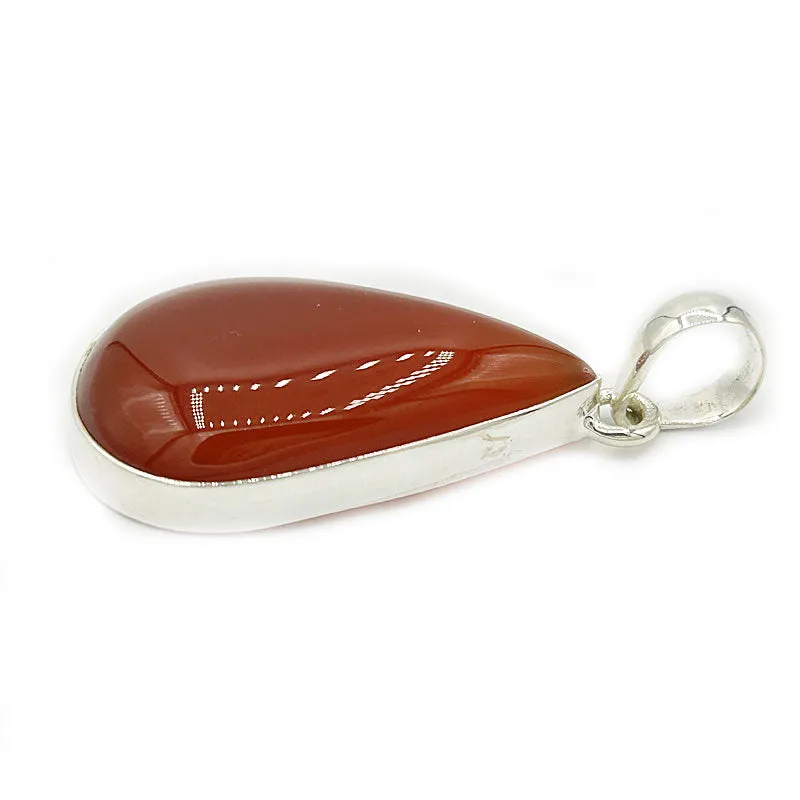 Bry Orange Carnelian Teardrop Pendant