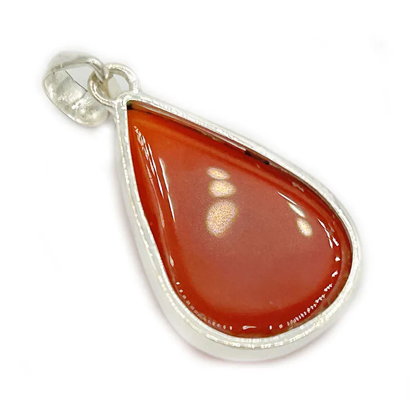 Bry Orange Carnelian Teardrop Pendant