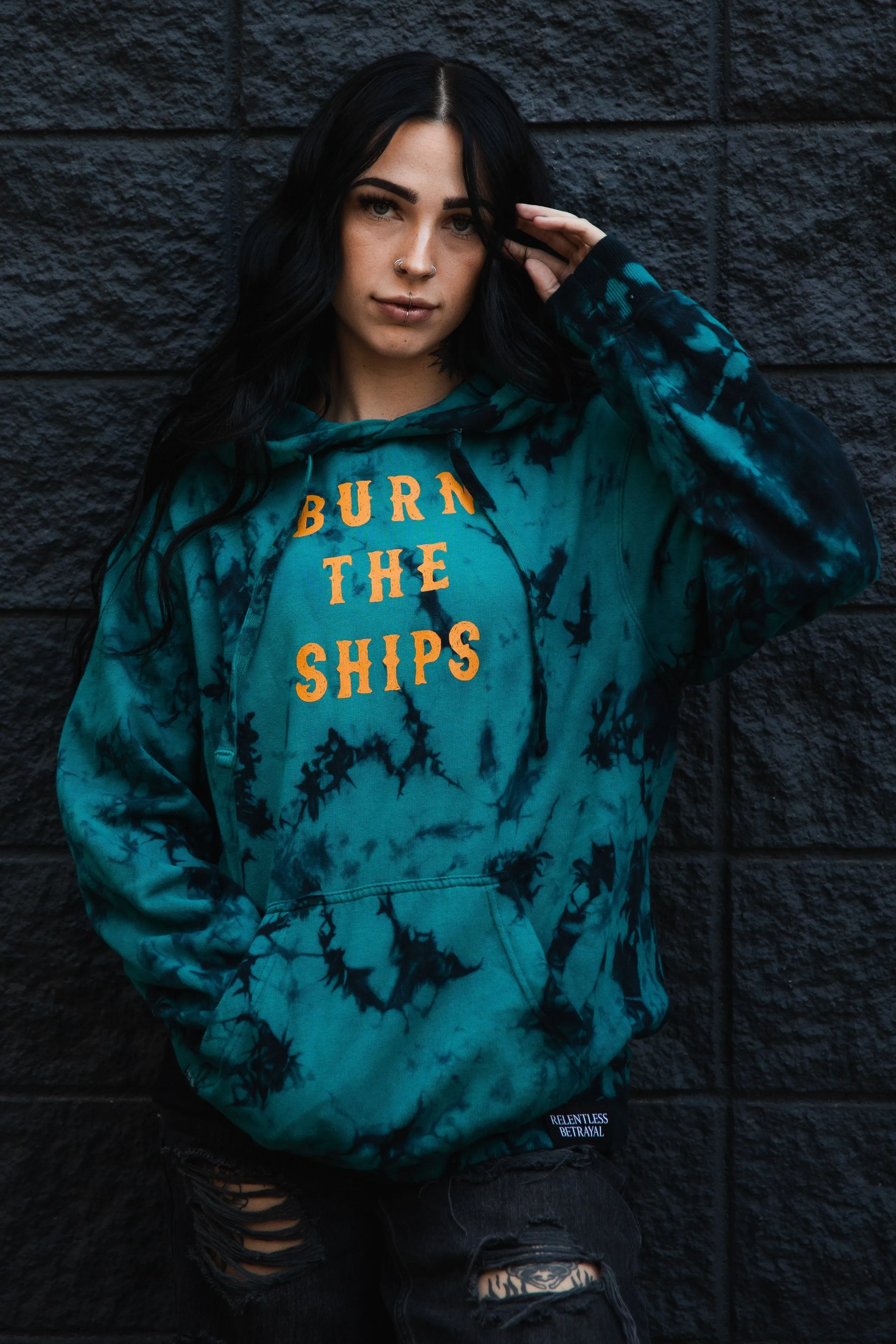 Burn The Ships Tie Dye Hoodie