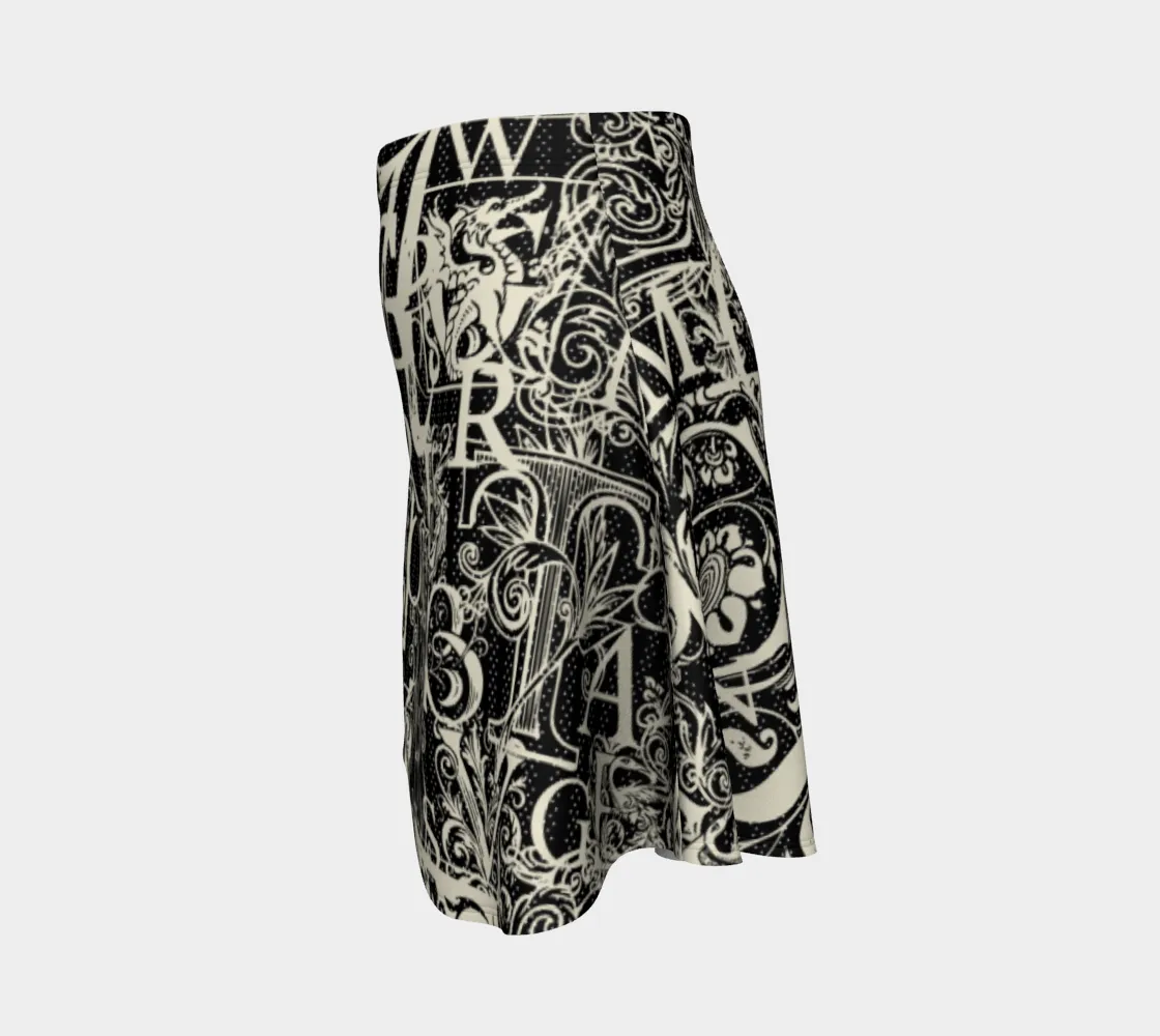 Calligraphy Flare Skirt