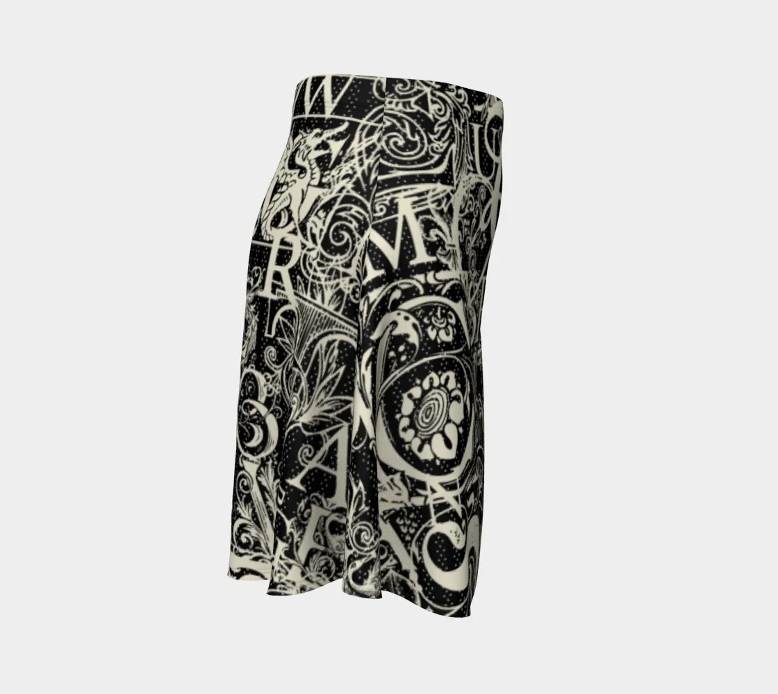 Calligraphy Flare Skirt