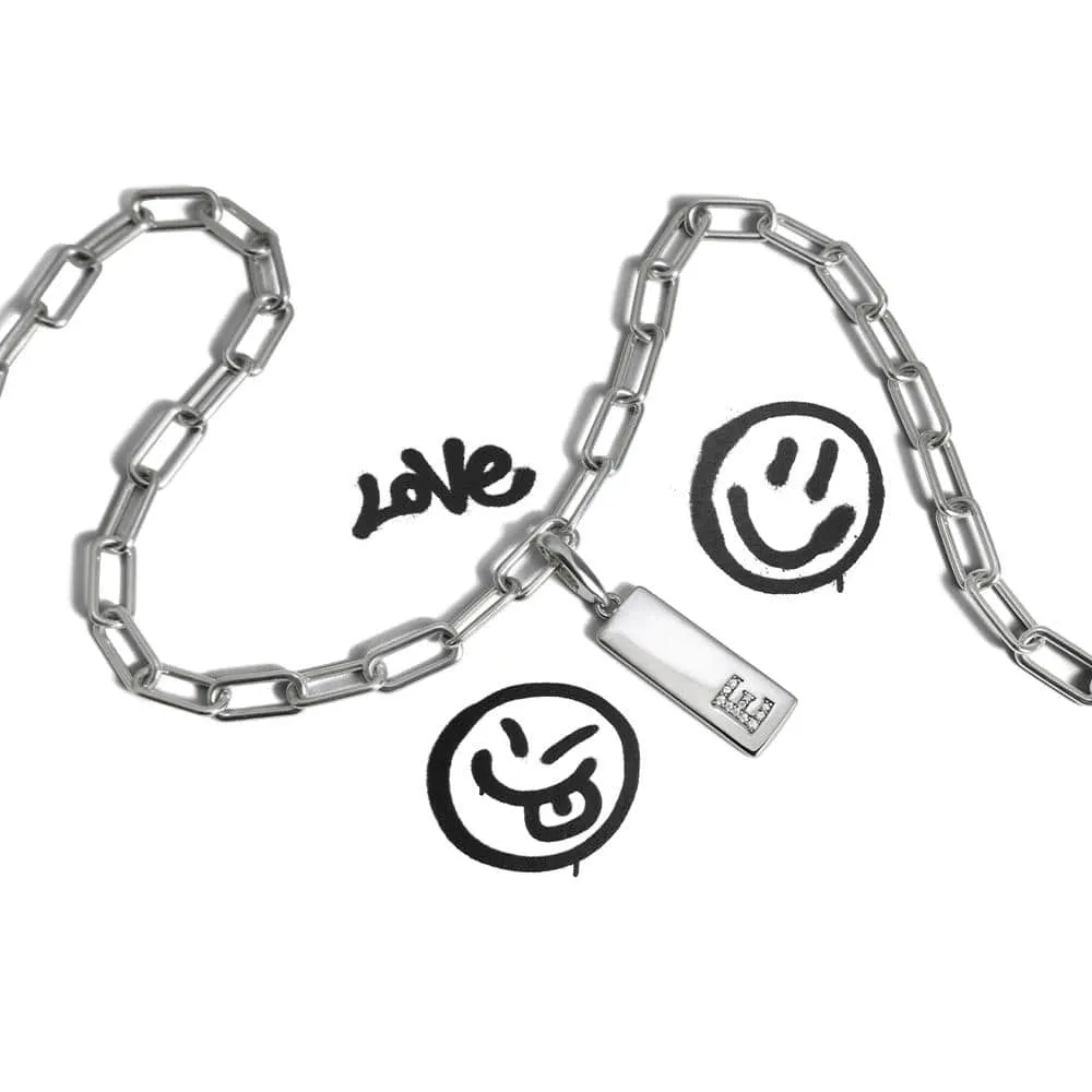 Chain Necklace - White Silver