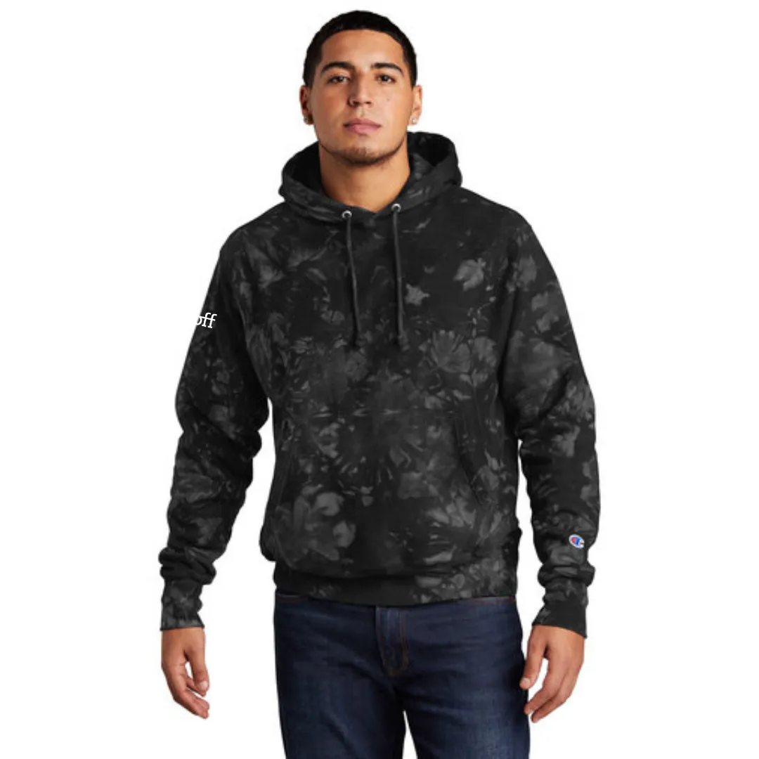 Champion ® Reverse Weave ® Scrunch-Dye Tie-Dye Hooded Sweatshirt