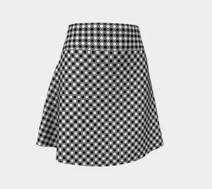 Checkered Flare Skirt