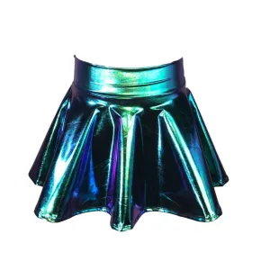 Children's Oil Slick Holographic Skater Skirt