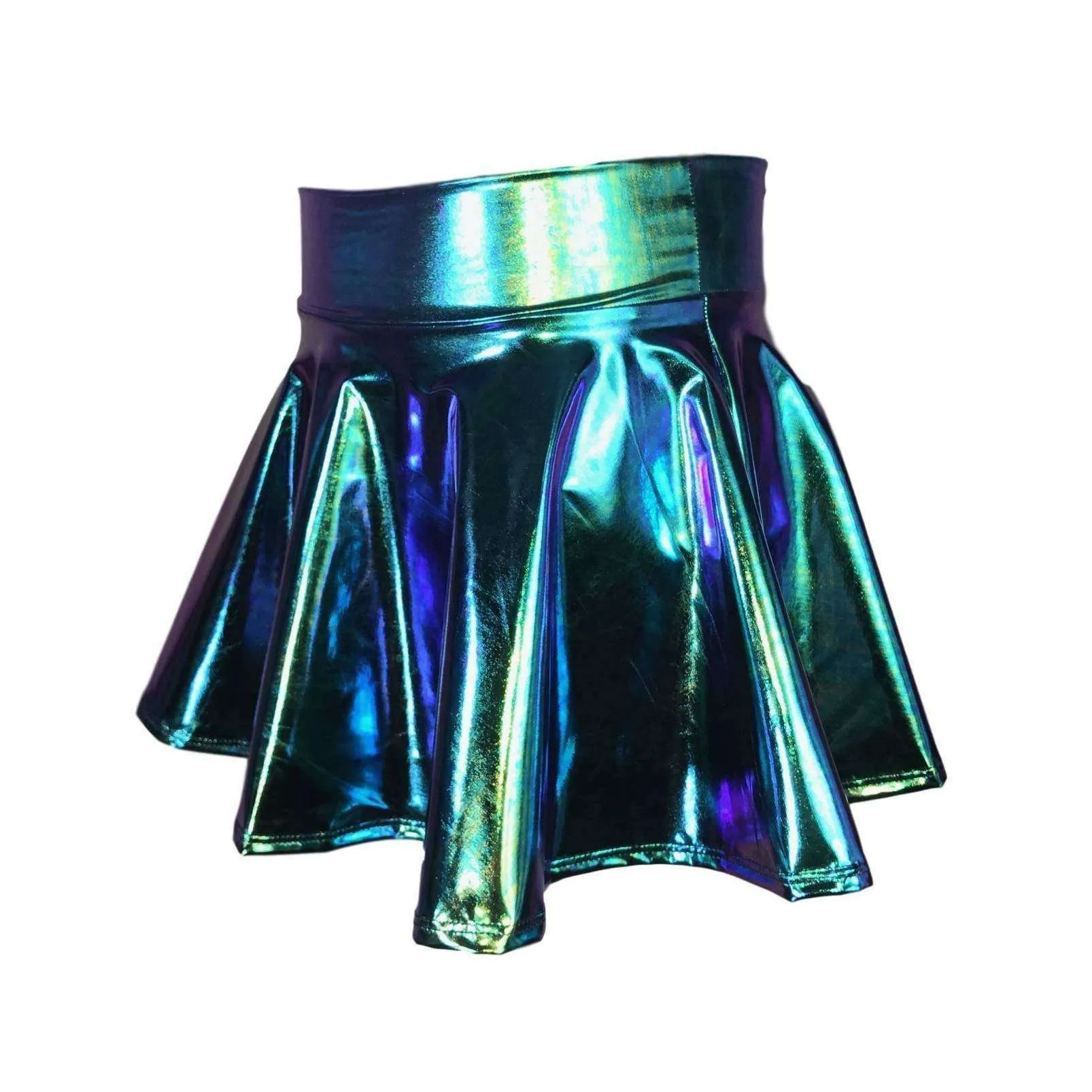 Children's Oil Slick Holographic Skater Skirt