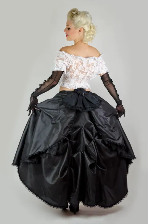 Cinderella - Black Long Victorian Gothic Skirt