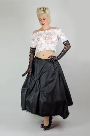 Cinderella - Black Long Victorian Gothic Skirt