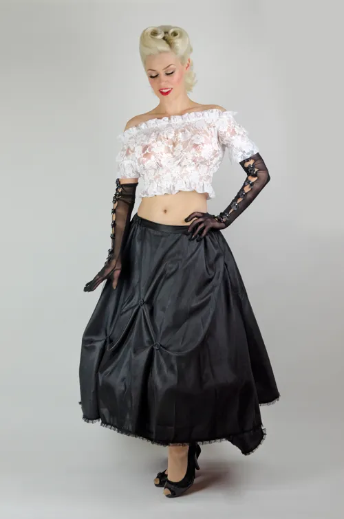 Cinderella - Black Long Victorian Gothic Skirt