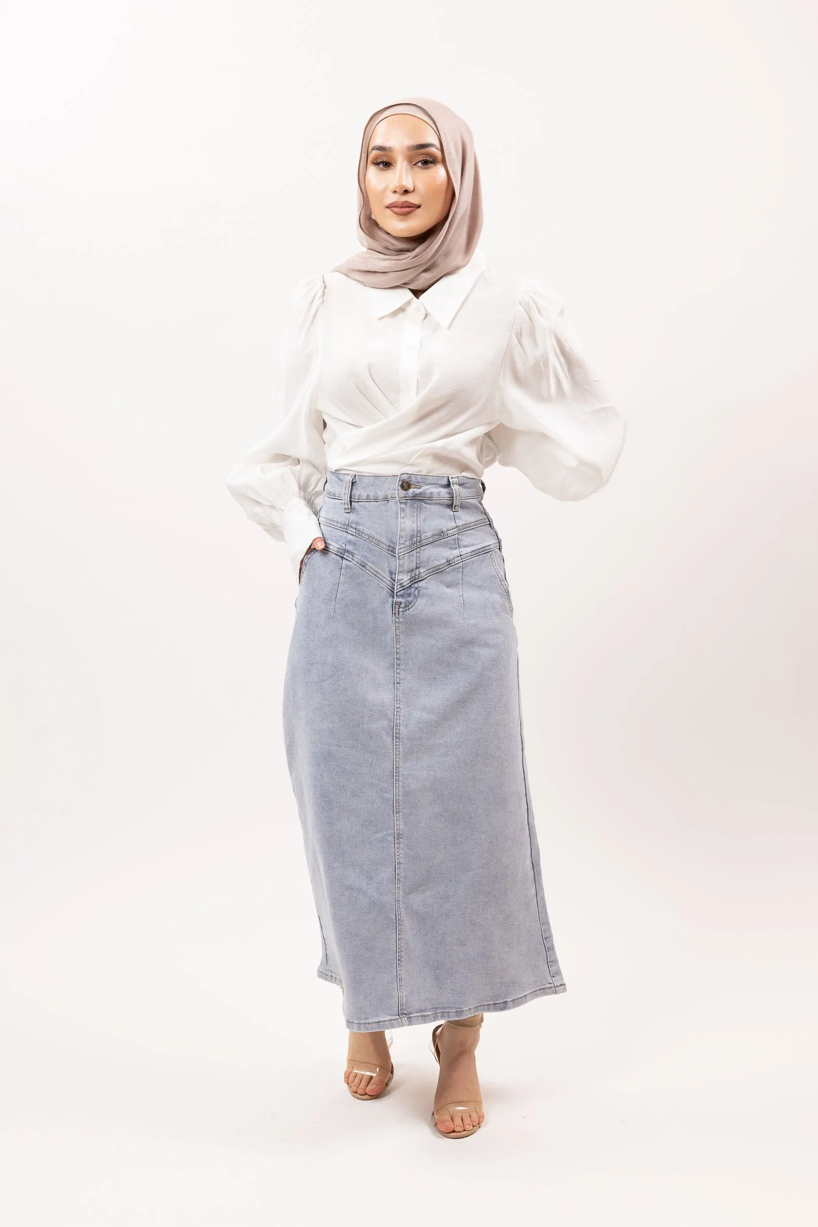 Deluxe Vintage Denim Skirt