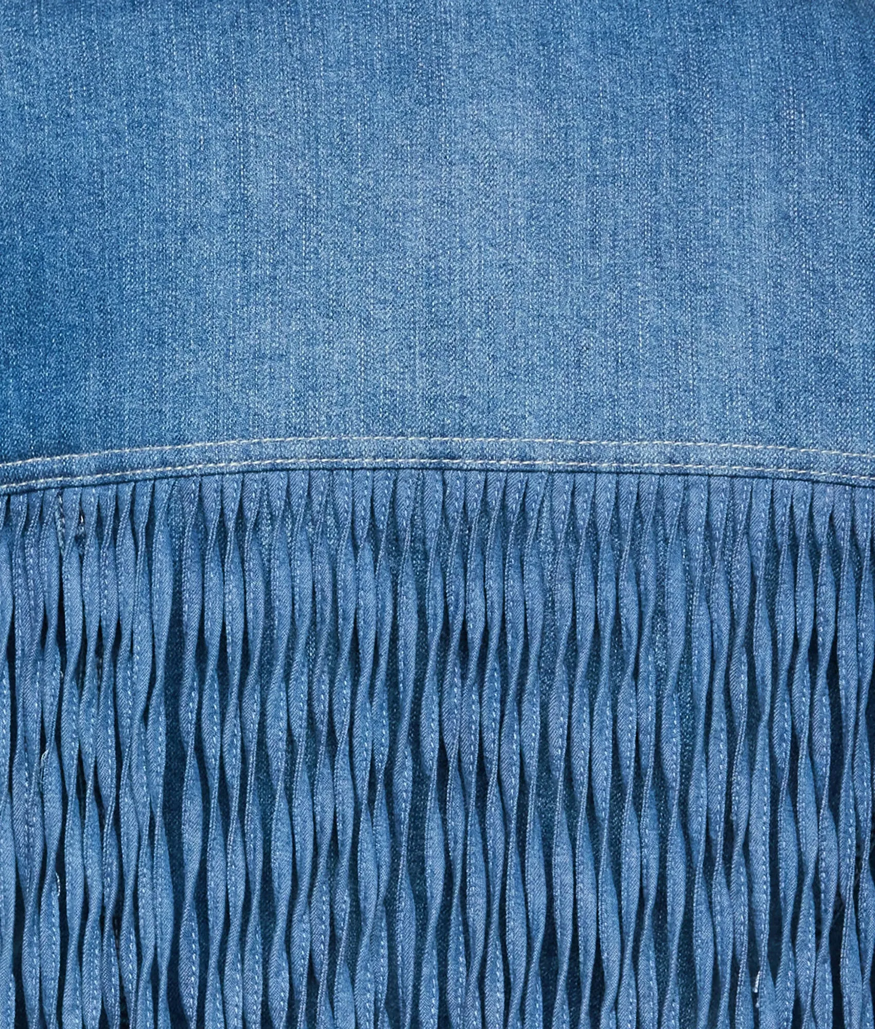 Denim Fringe Jacket :: Denim