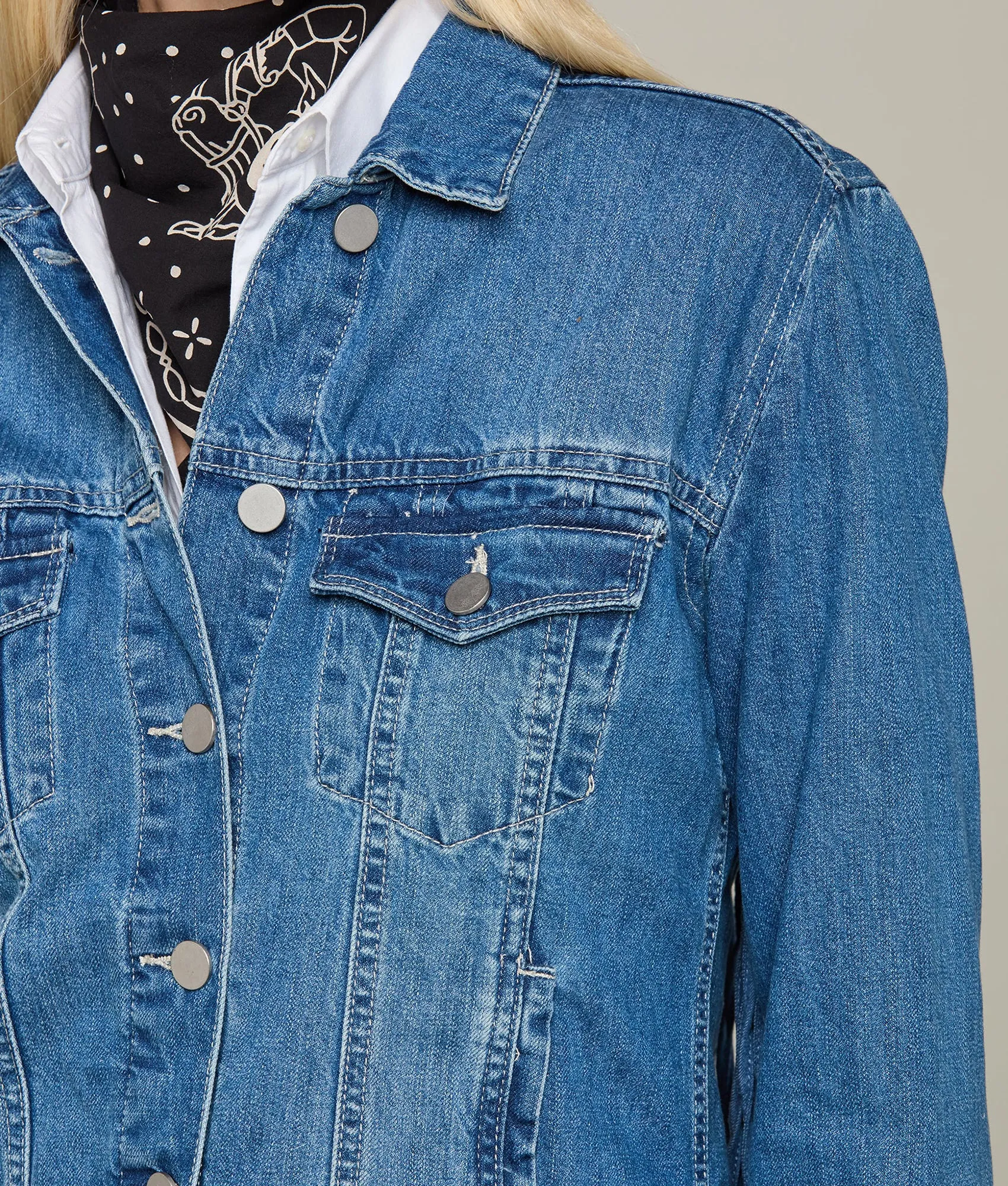 Denim Fringe Jacket :: Denim