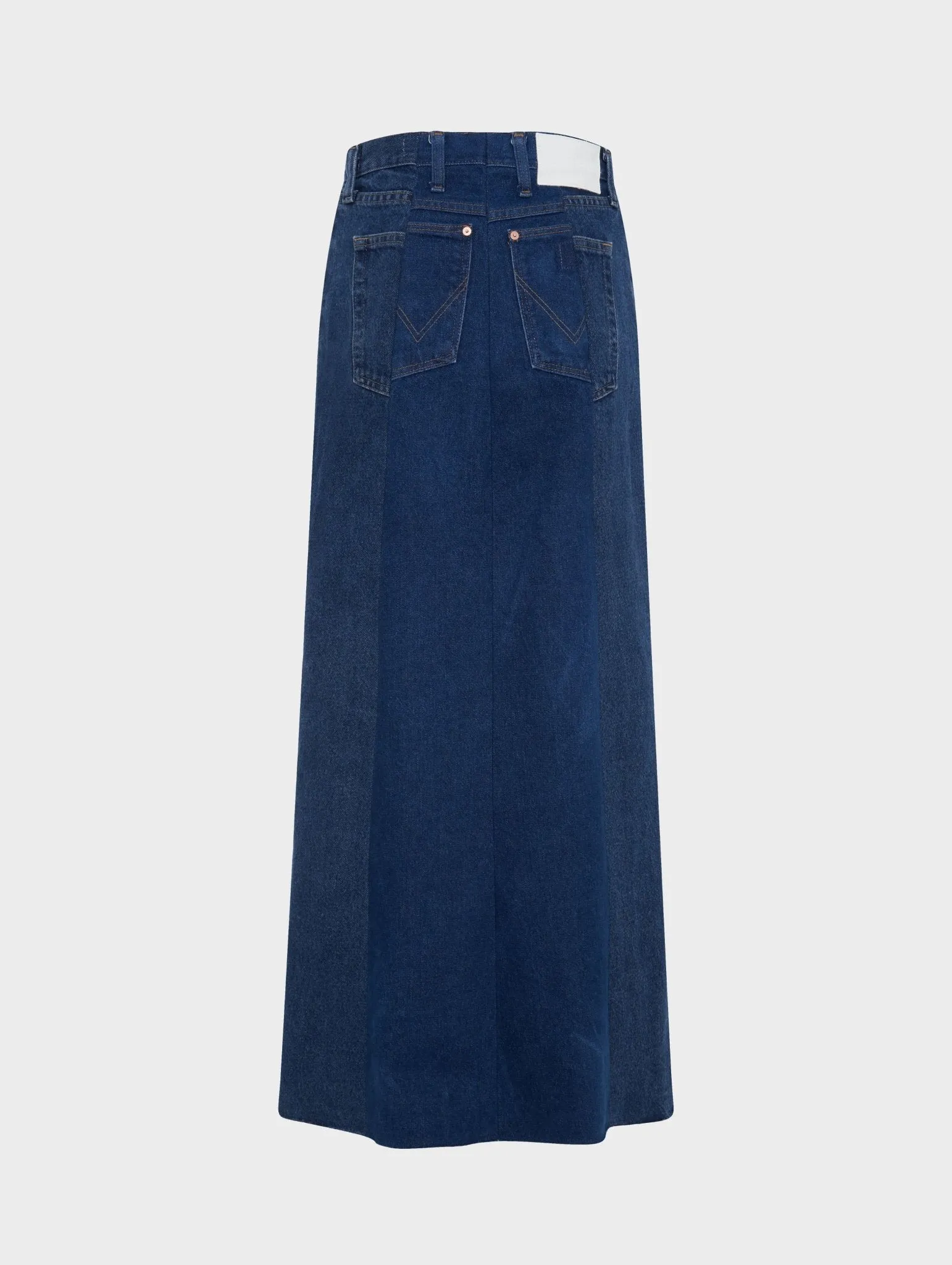 Denim Maxi Skirt Dark Blue