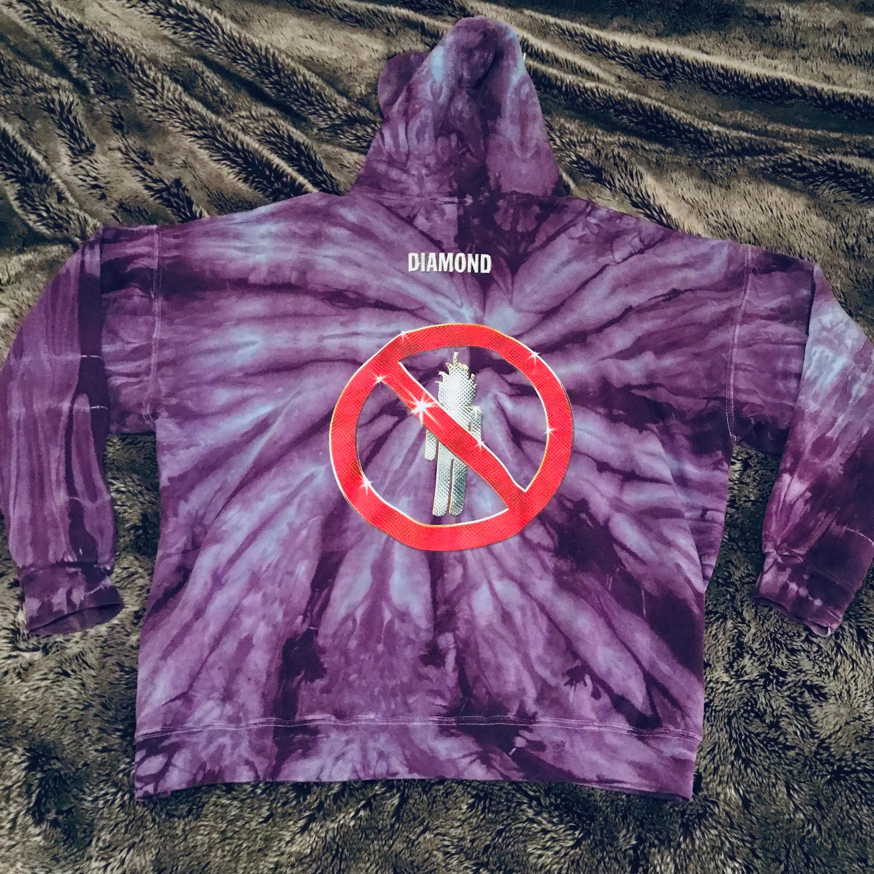 Diamond Supply Co Tie Dye Hoodie (Purple)