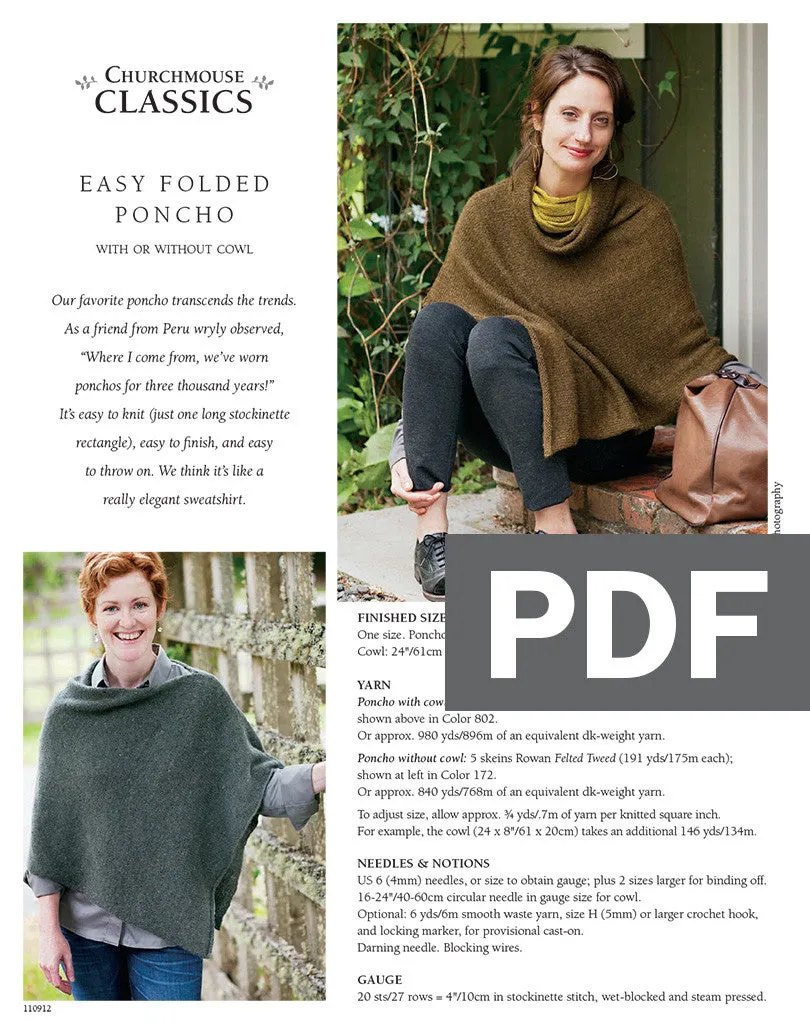 Easy Folded Poncho Using Blue Sky Fibers Baby Alpaca