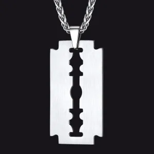 Eboy Razor Blade Pendant Necklace for Men