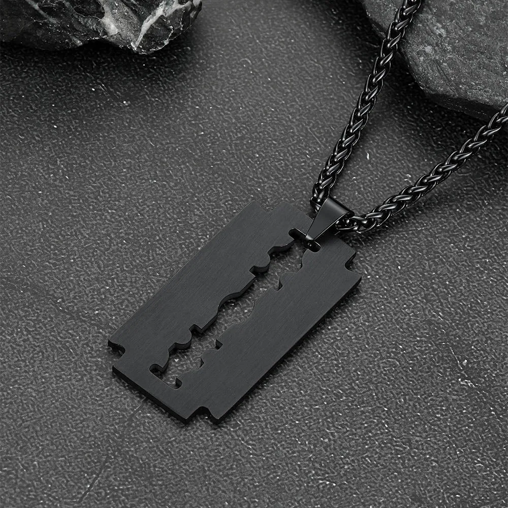 Eboy Razor Blade Pendant Necklace for Men