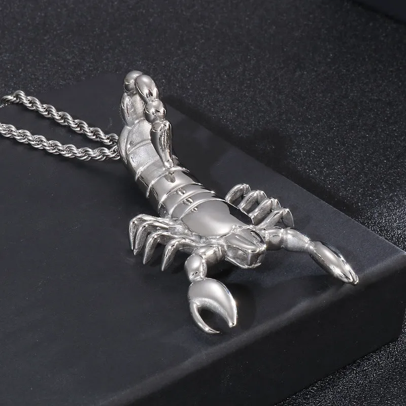 Fashionable Rock Punk Scorpion Pendant for Men - Gold Men's Jewelry by Planderful