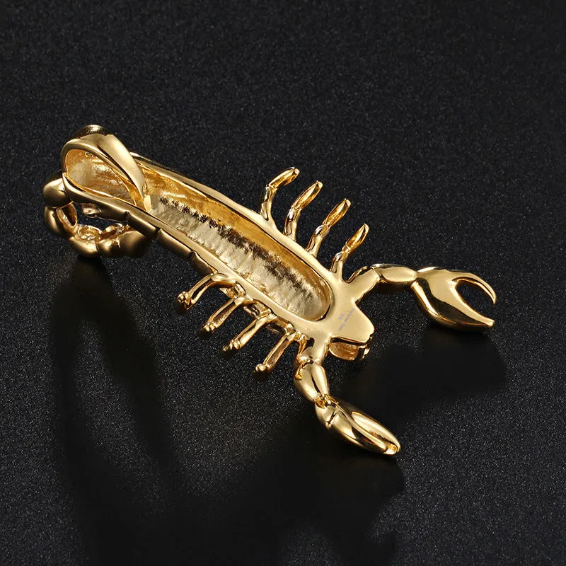 Fashionable Rock Punk Scorpion Pendant for Men - Gold Men's Jewelry by Planderful