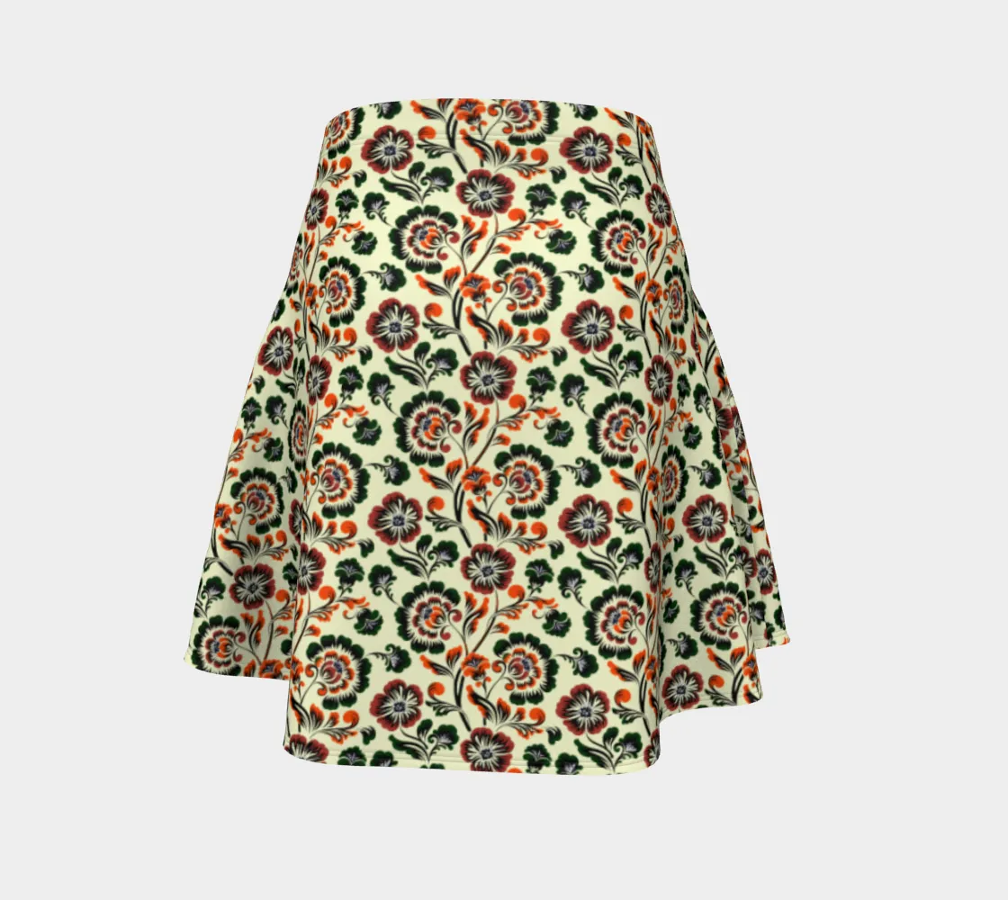 Floral Bouquet Flare Skirt