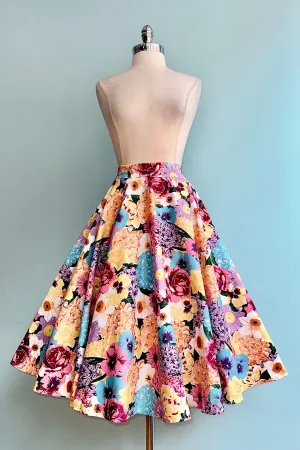 Floral Zing Circle Skirt by Banned