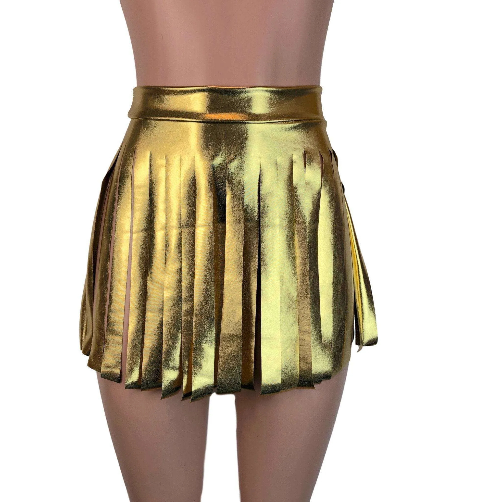 Fringe Skirt - Gold Metallic