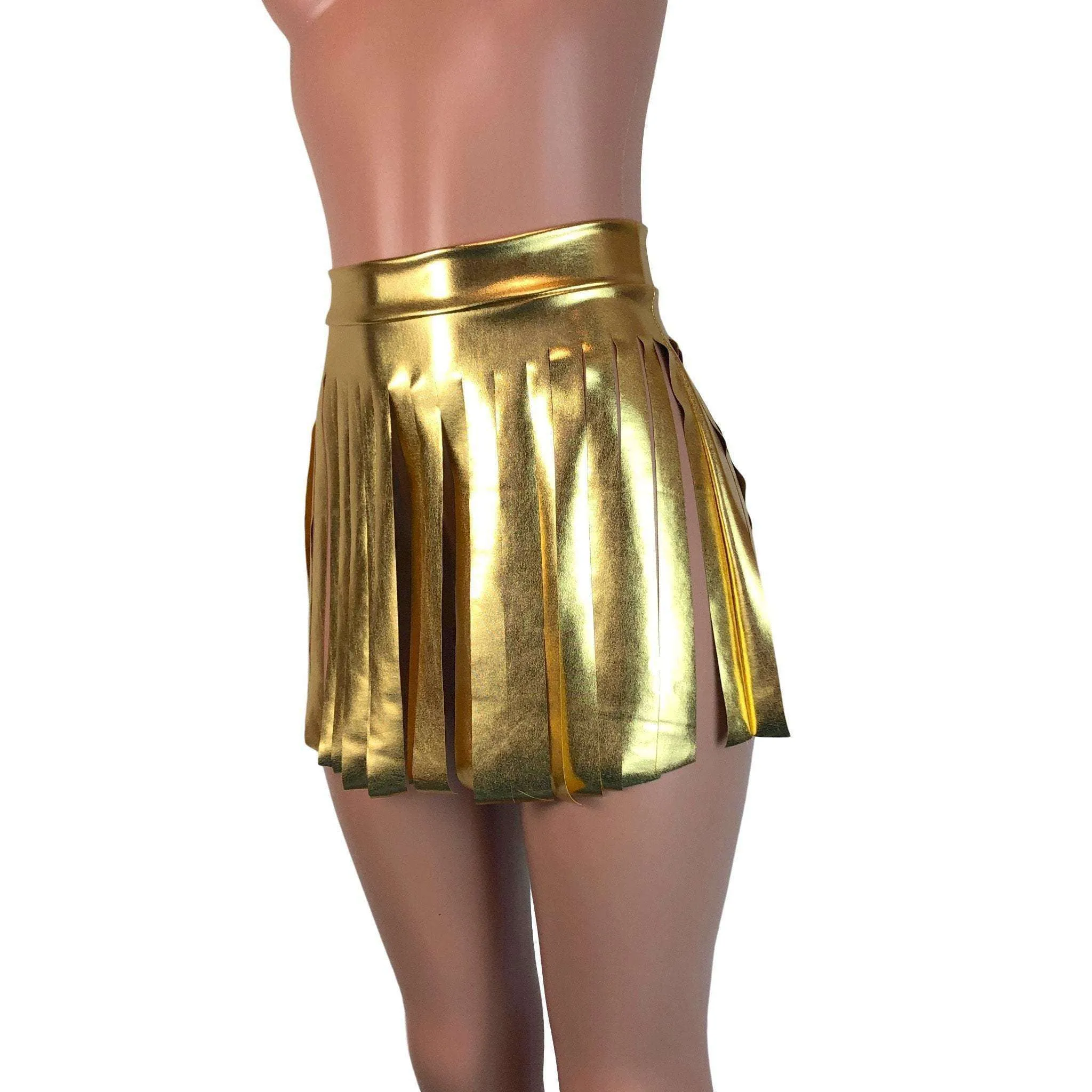 Fringe Skirt - Gold Metallic