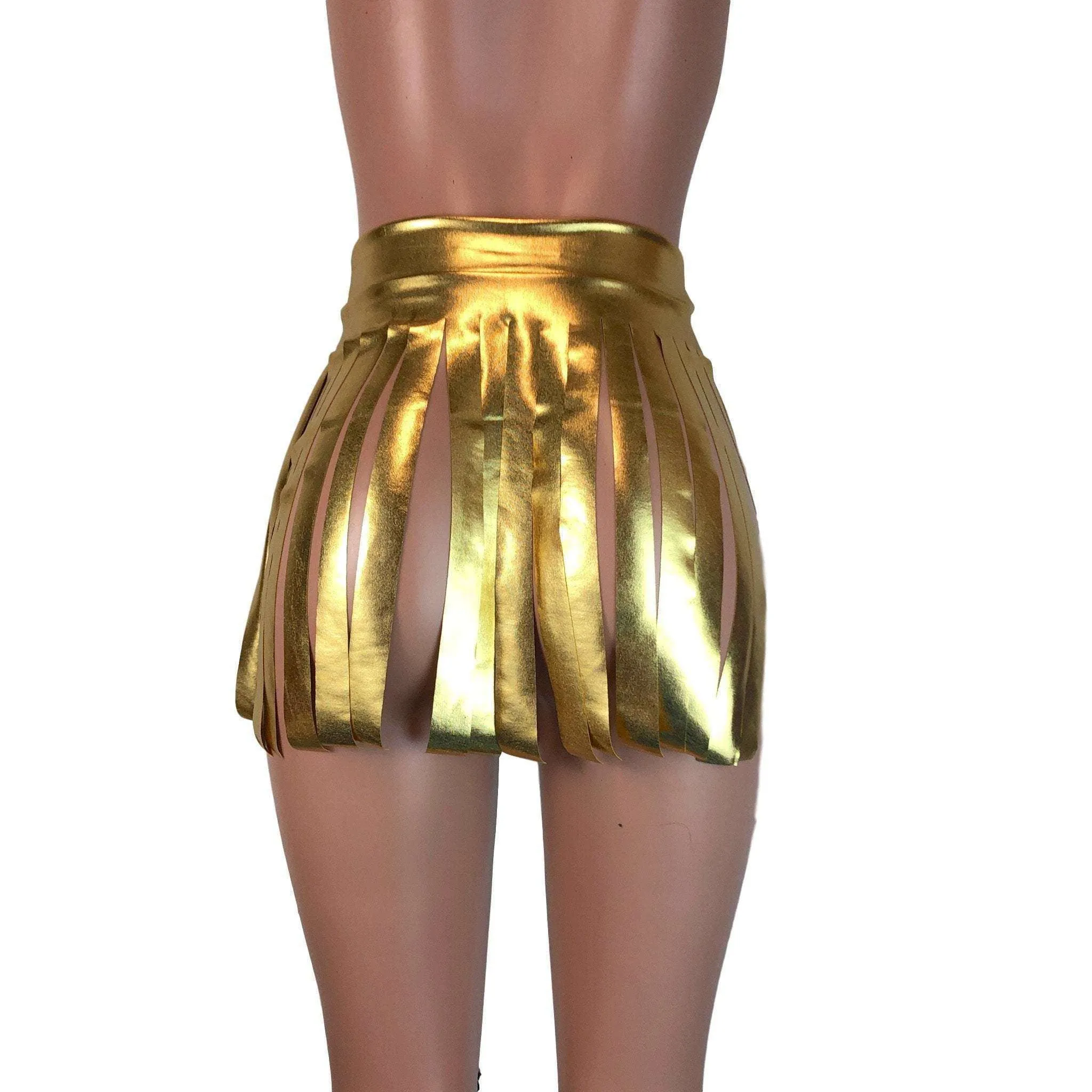 Fringe Skirt - Gold Metallic