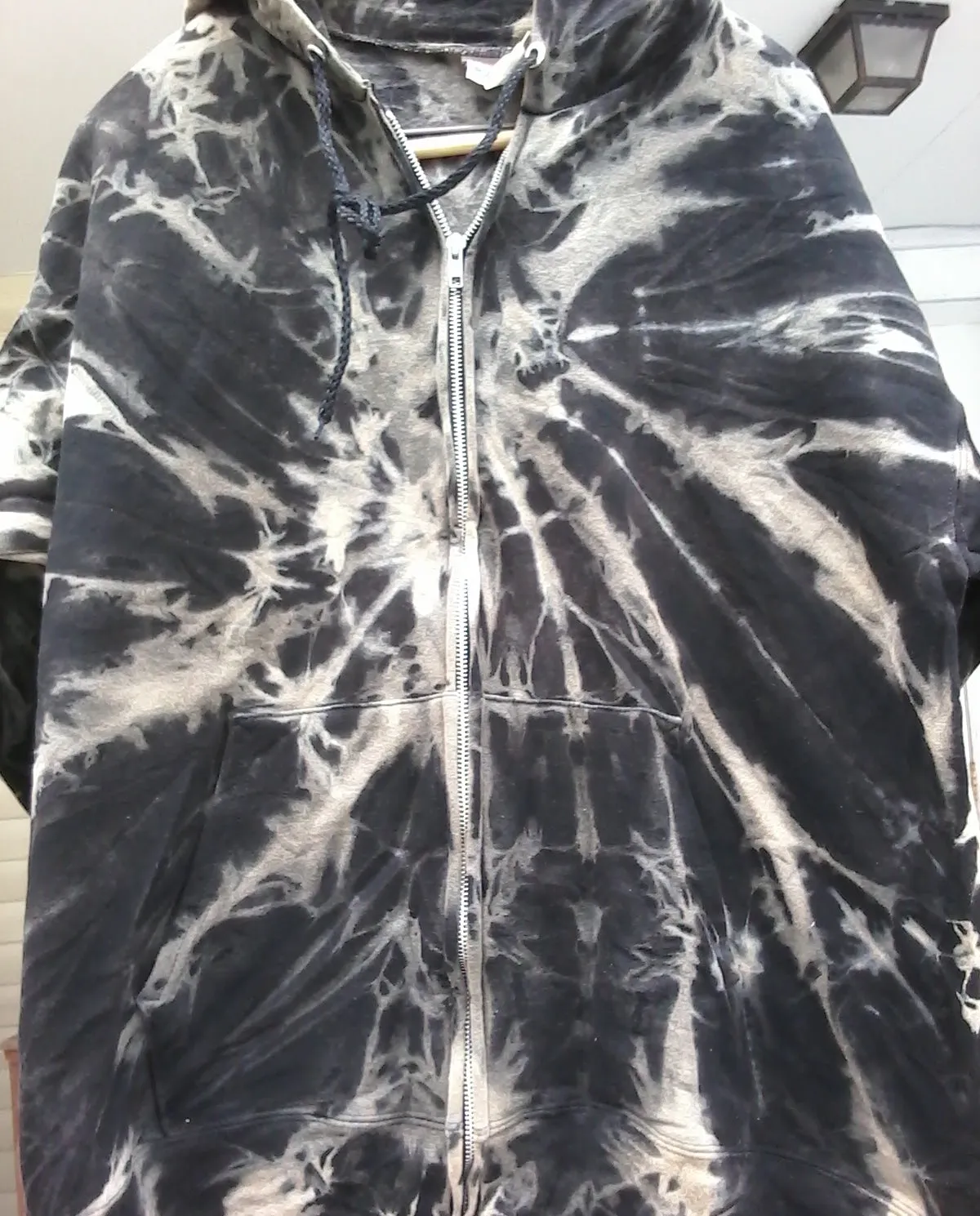 Ghost dyed Tie-Dye  ZIPPER Hoodie