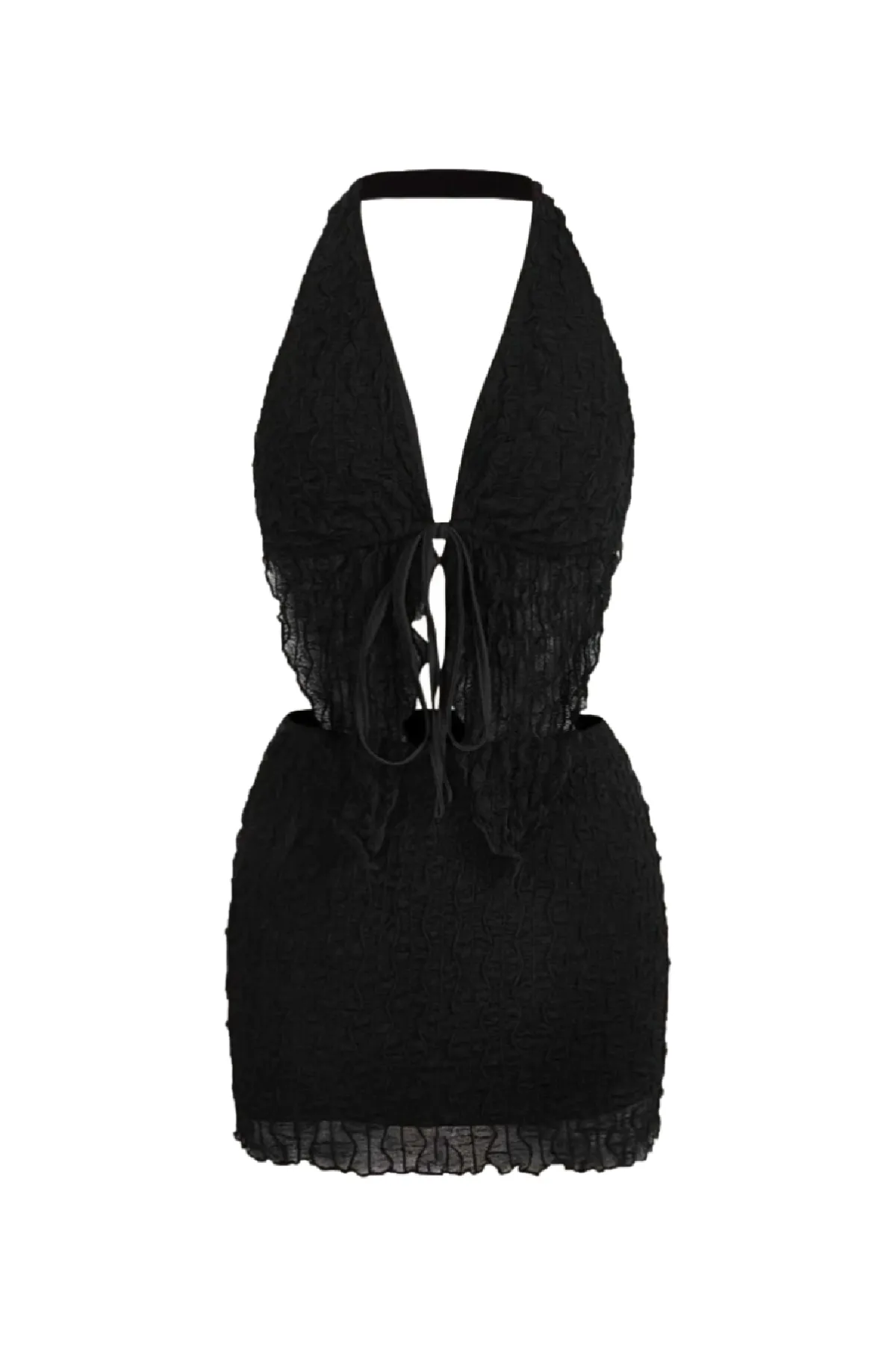 Grendel Halter Mini Skirt Set (Black)